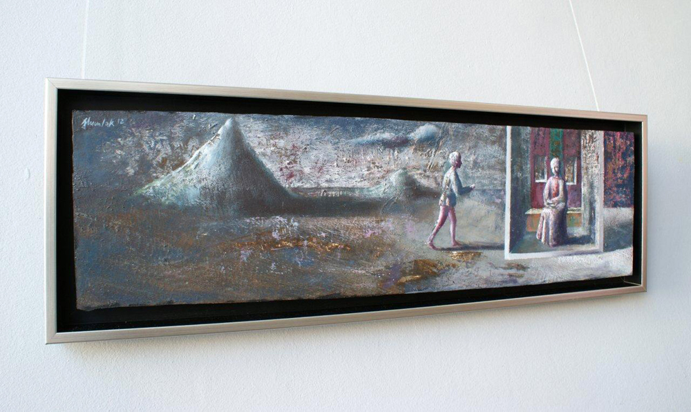 Łukasz Huculak - Messenger (Oil on Canvas | Wymiary: 74 x 24 cm | Cena: 4500 PLN)