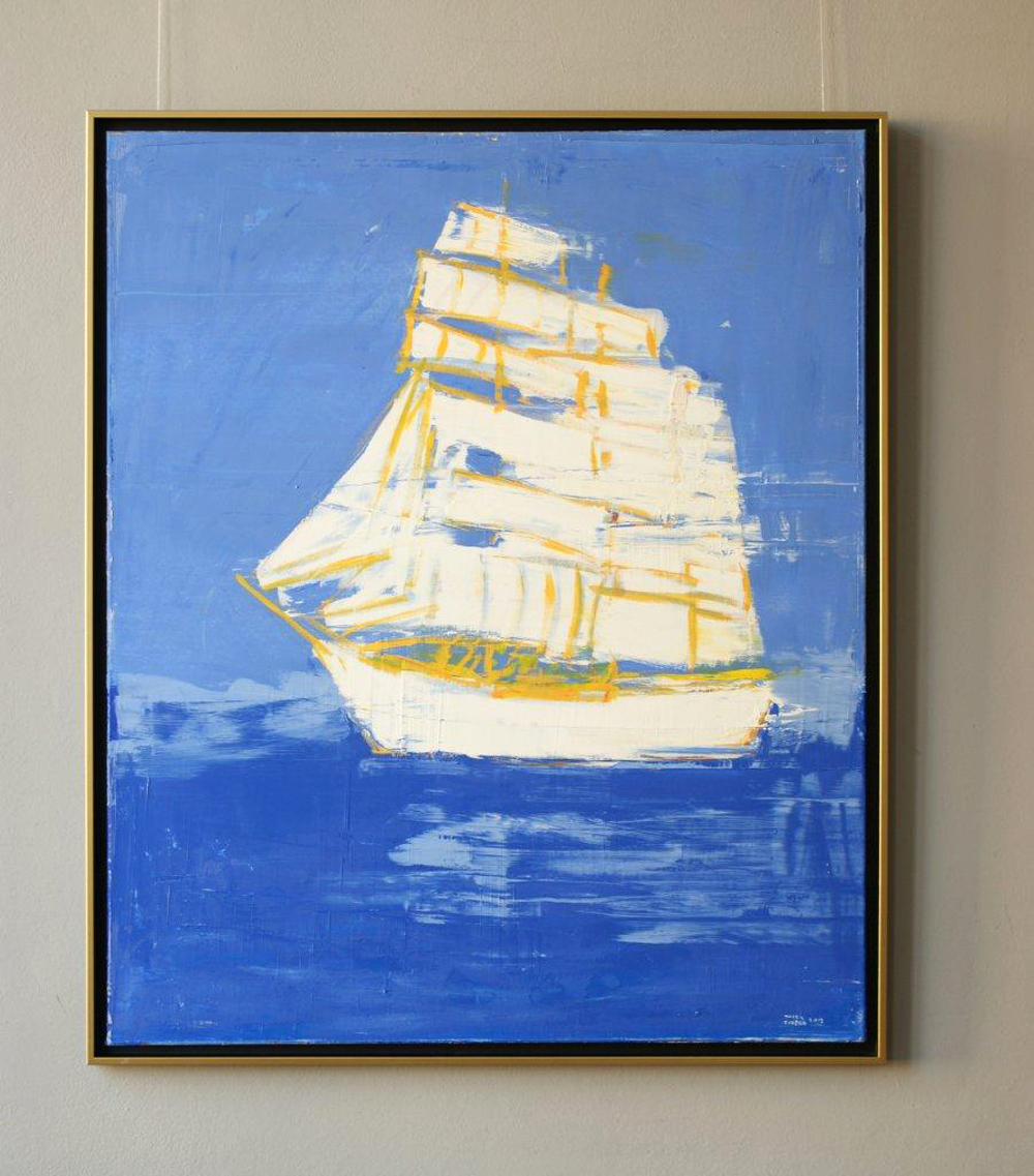 Jacek Łydżba - Sailing ship (Oil on Canvas | Wymiary: 105 x 125 cm | Cena: 7000 PLN)