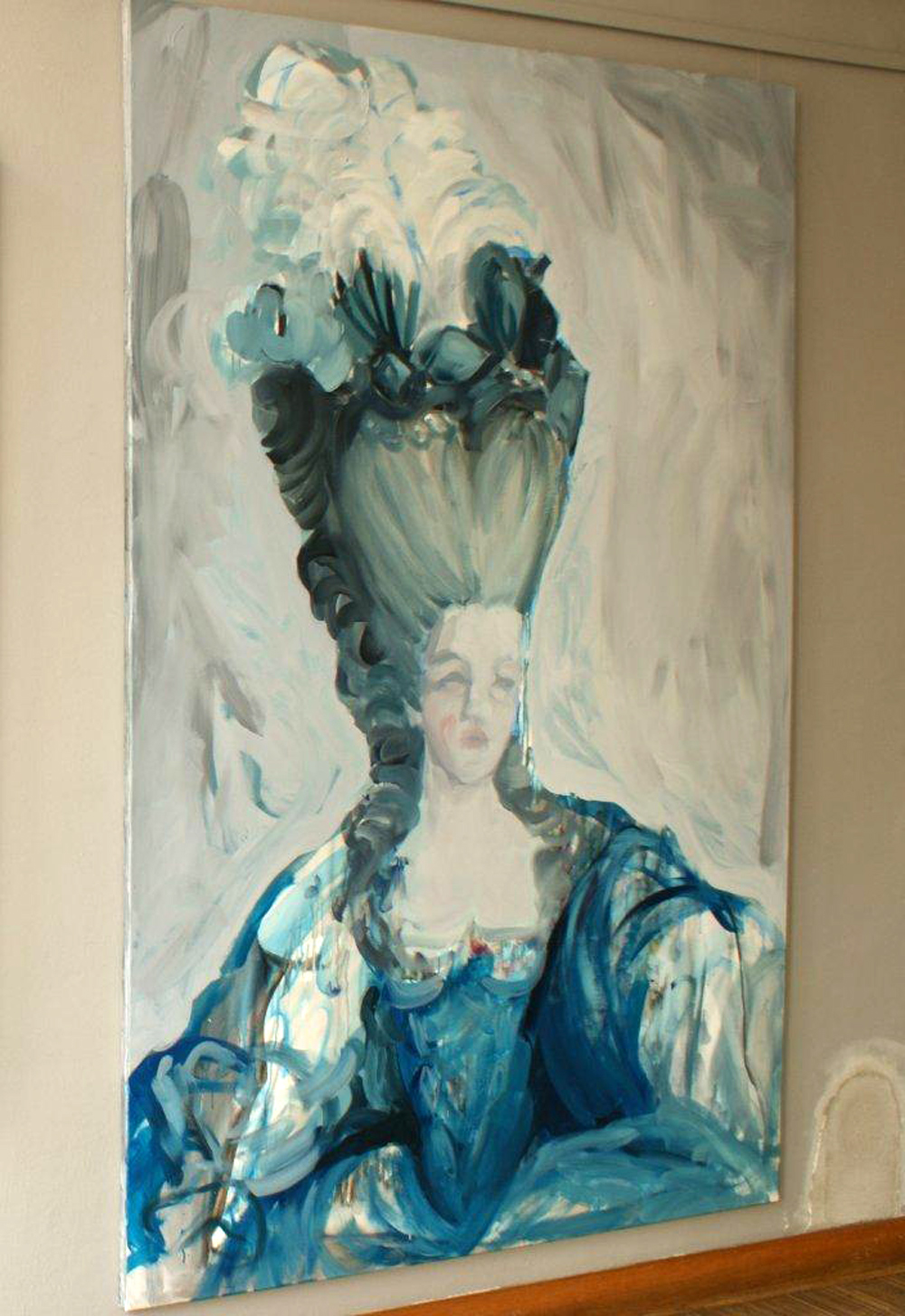 Katarzyna Swinarska - Lady 1 after Gautier-Dagoty from Family connections (Oil on Canvas | Wymiary: 120 x 200 cm | Cena: 9000 PLN)