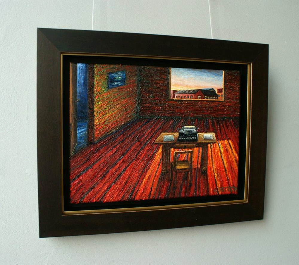 Adam Patrzyk - Writers room (Oil on Canvas | Größe: 54 x 44 cm | Preis: 9500 PLN)