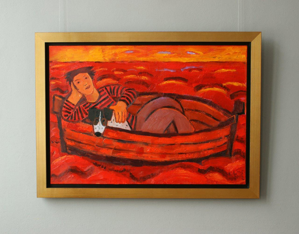 Krzysztof Kokoryn - Red boat (Oil on Canvas | Size: 105 x 78 cm | Price: 8500 PLN)