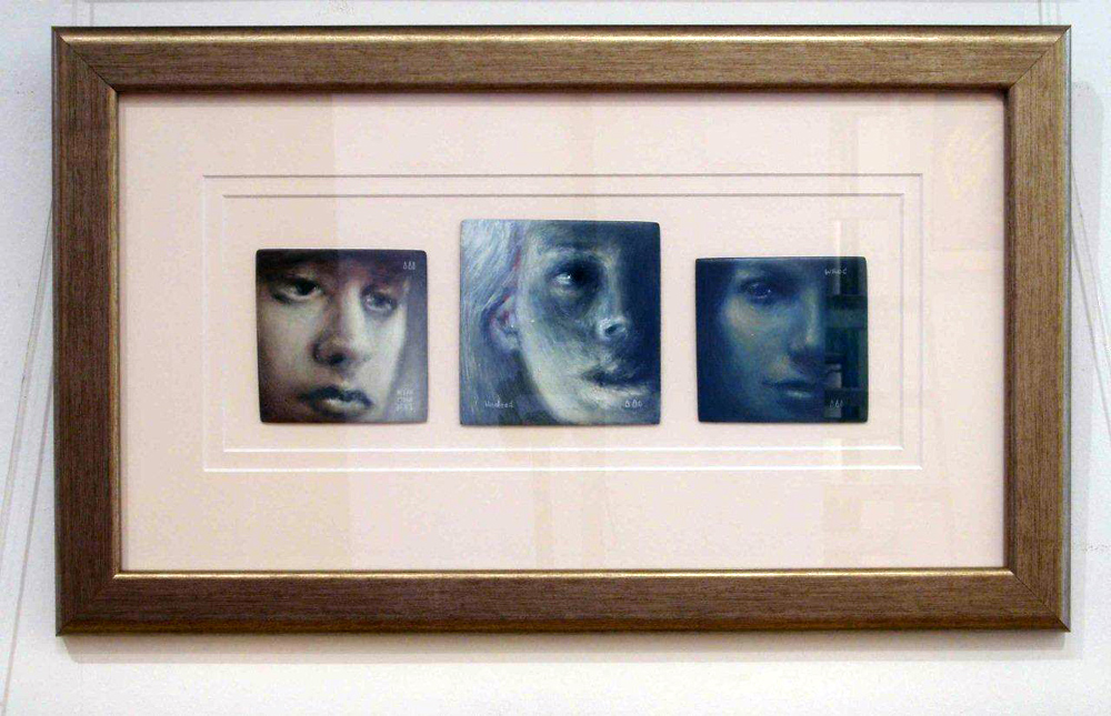 Adam Korszun - Three faces (Oil on Panel | Wymiary: 53 x 32 cm | Cena: 2400 PLN)