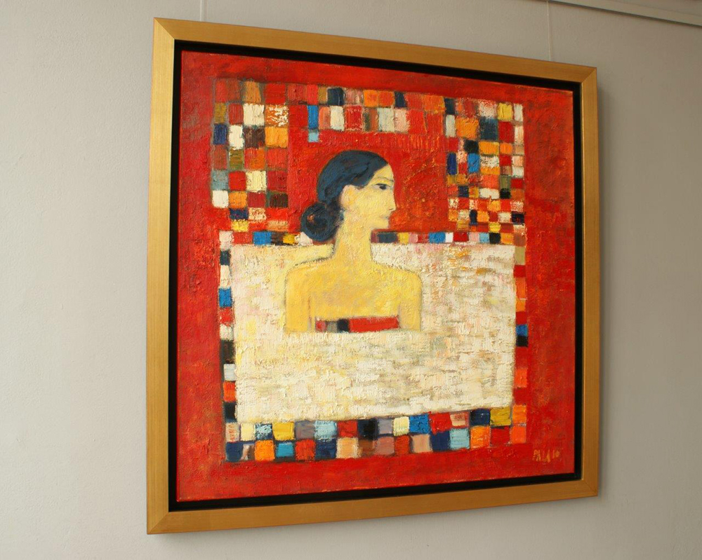 Darek Pala - Woman in the pool 2010 (Oil on Canvas | Größe: 113 x 113 cm | Preis: 8500 PLN)