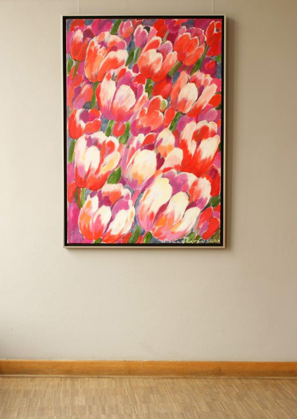 Beata Murawska - Wind in the tulips (Oil on Canvas | Größe: 95 x 135 cm | Preis: 6500 PLN)