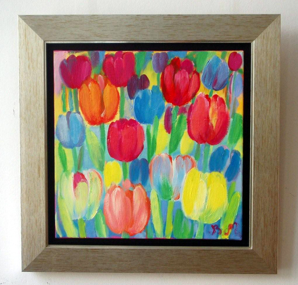 Beata Murawska - Tulips square (Oil on Canvas | Wymiary: 55 x 55 cm | Cena: 3600 PLN)