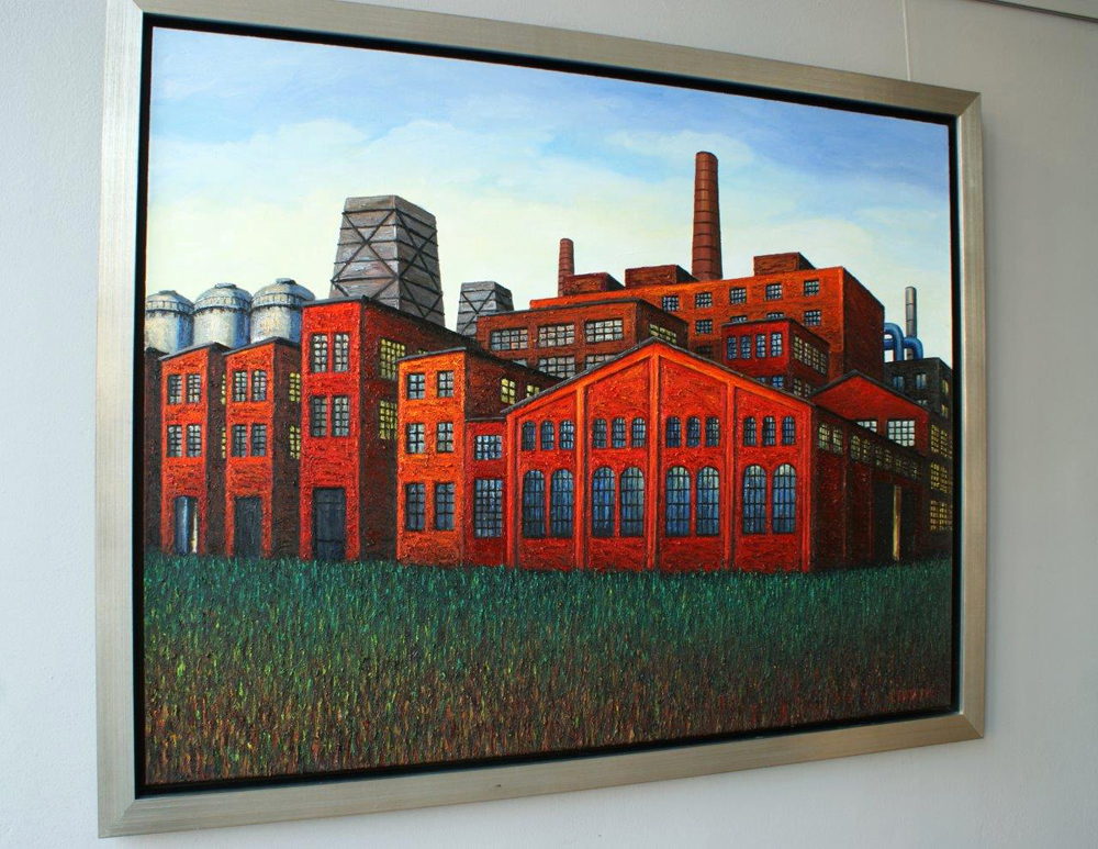 Adam Patrzyk - Red factory (Oil on Canvas | Size: 143 x 113 cm | Price: 19000 PLN)