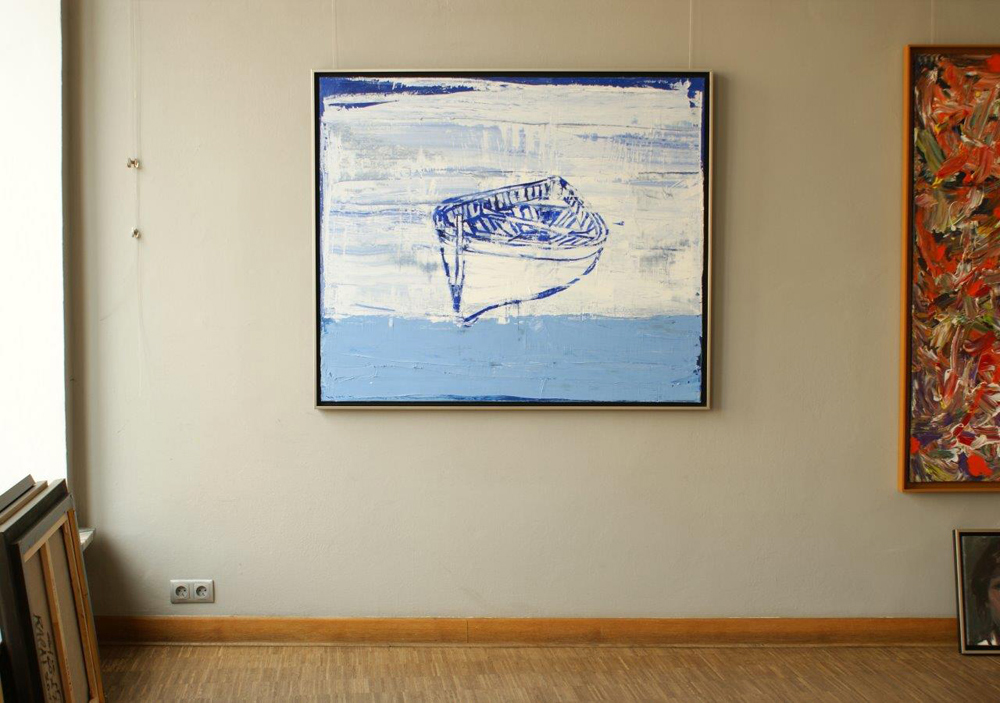 Jacek Łydżba - Boat (Oil on Canvas | Größe: 135 x 115 cm | Preis: 7000 PLN)
