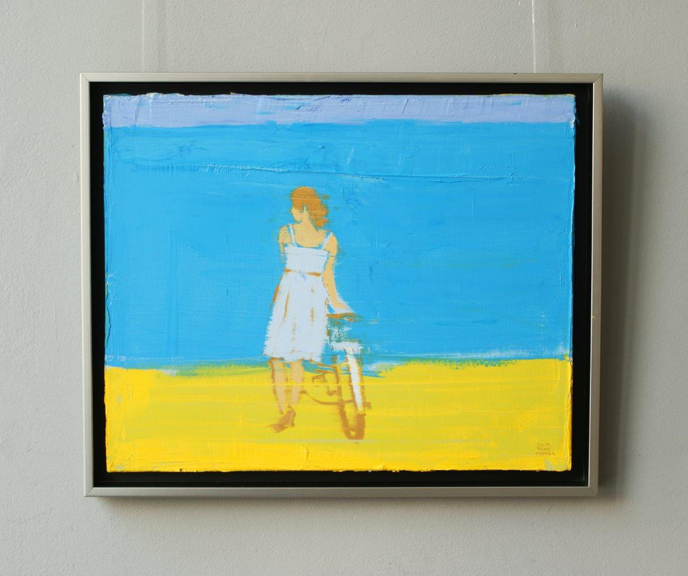 Jacek Łydżba - Cyclist (Oil on Canvas | Size: 55 x 45 cm | Price: 3200 PLN)