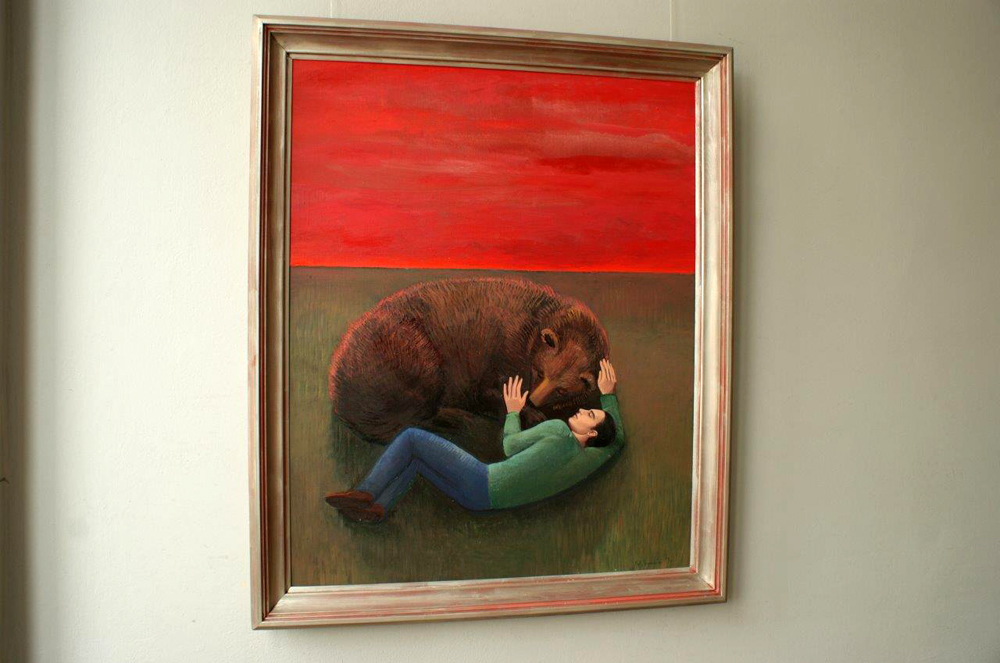 Katarzyna Karpowicz - Dream under the red sky (Oil on Canvas | Wymiary: 94 x 114 cm | Cena: 5000 PLN)