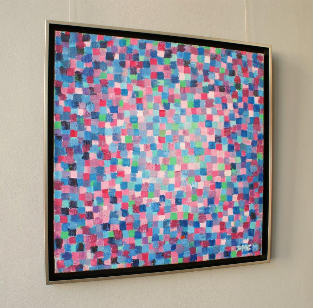 Zofia Matuszczyk-Cygańska - Pink blue (Oil on Canvas | Größe: 75 x 75 cm | Preis: 12000 PLN)