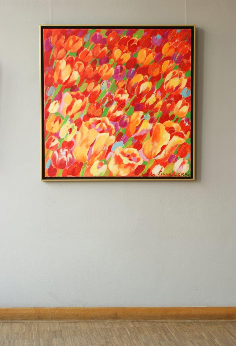 Beata Murawska - The Rite of Spring (Oil on Canvas | Größe: 105 x 105 cm | Preis: 5500 PLN)
