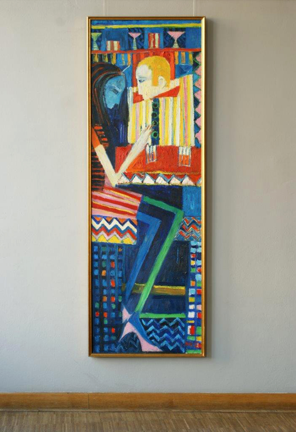 Darek Pala - Confession at the bar (Oil on Canvas | Size: 63 x 183 cm | Price: 9500 PLN)