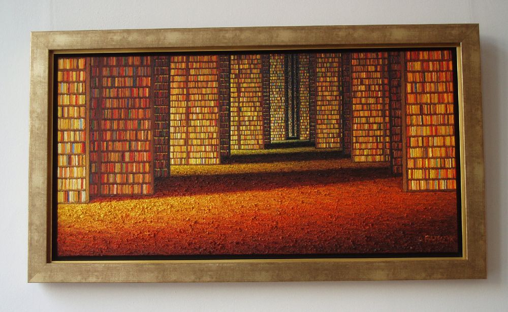 Adam Patrzyk - Library (Oil on Canvas | Wymiary: 100 x 60 cm | Cena: 9000 PLN)