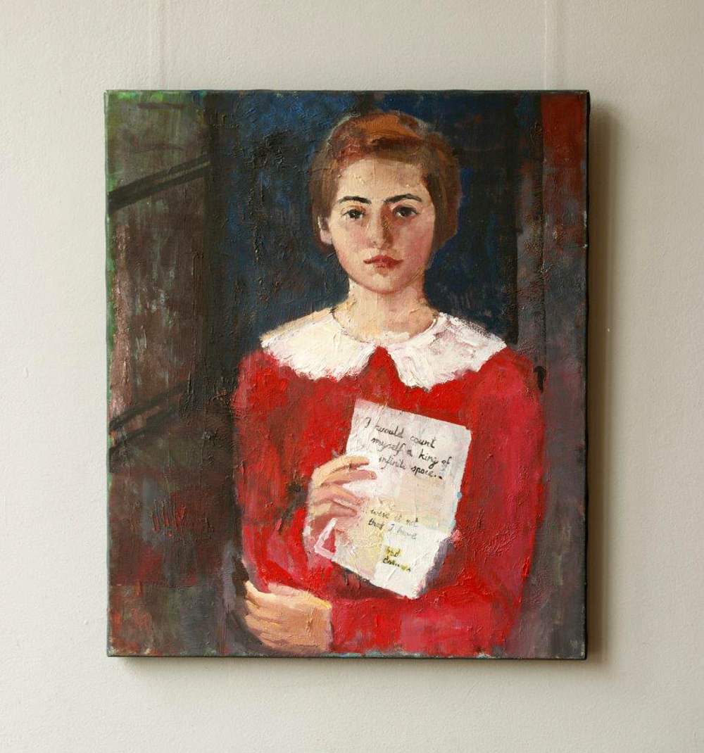 Katarzyna Karpowicz - Juvenile self-portrait (Oil on Canvas | Size: 55 x 65 cm | Price: 4000 PLN)