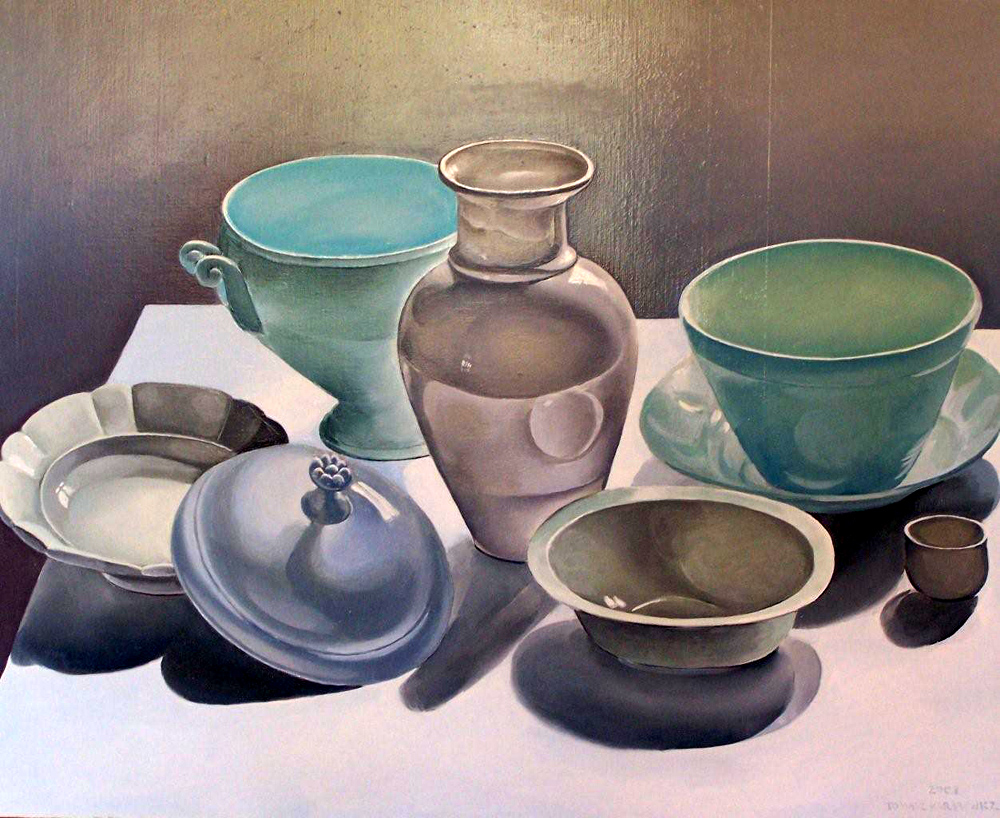 Tomasz Karabowicz - Pottery (Oil on Canvas | Size: 100 x 81 cm | Price: 6500 PLN)