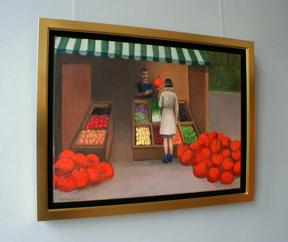 Katarzyna Karpowicz - Greengrocer (Oil on Canvas | Wymiary: 70 x 55 cm | Cena: 4000 PLN)