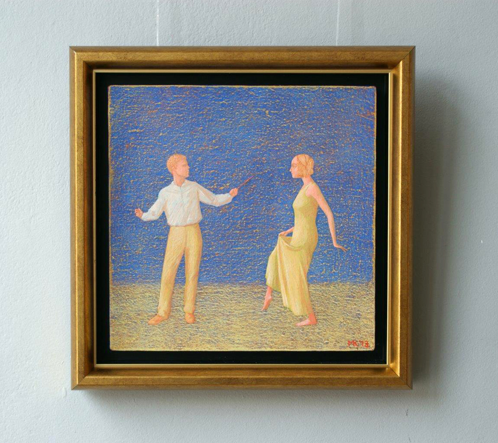 Mikołaj Kasprzyk - Dance lesson (Oil on Canvas | Wymiary: 39 x 39 cm | Cena: 2900 PLN)
