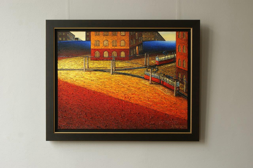 Adam Patrzyk - Trams (Oil on Canvas | Größe: 94 x 74 cm | Preis: 15000 PLN)