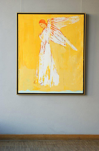 Jacek Łydżba : Angel : Oil on Canvas