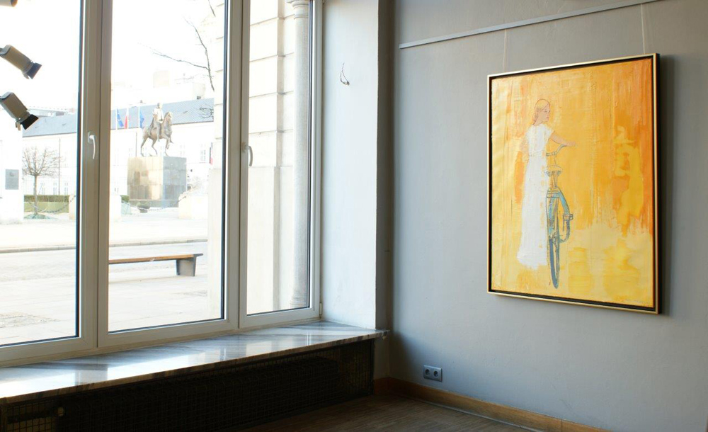 Jacek Łydżba - Cyclist (Oil on Canvas | Wymiary: 105 x 125 cm | Cena: 7000 PLN)