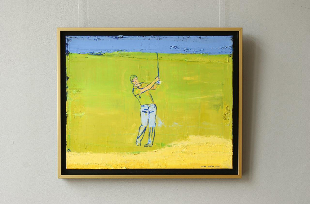 Jacek Łydżba - Golfer (Oil on Canvas | Größe: 55 x 45 cm | Preis: 3400 PLN)