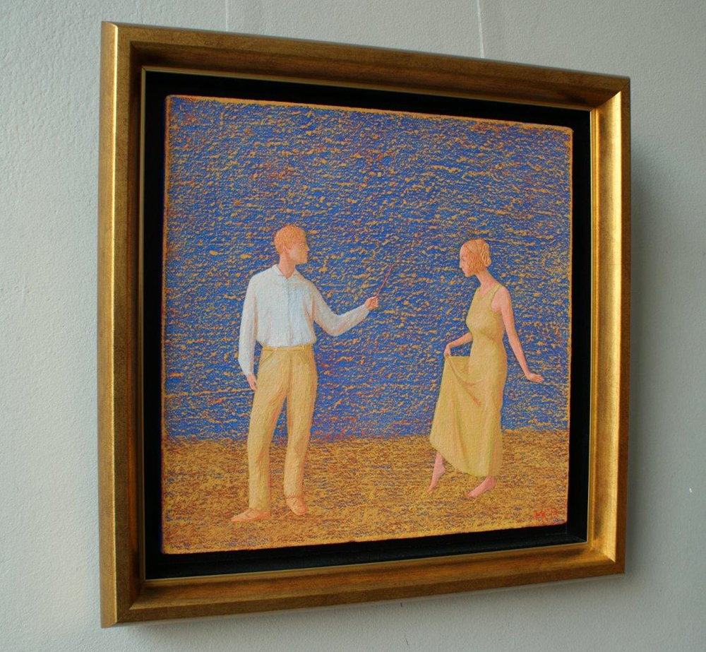 Mikołaj Kasprzyk - Dance lesson (Oil on Canvas | Size: 39 x 39 cm | Price: 2900 PLN)