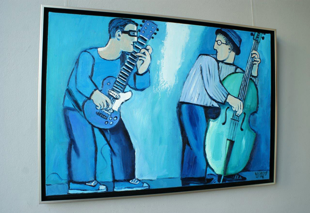 Krzysztof Kokoryn - Blue duo (Oil on Canvas | Wymiary: 105 x 75 cm | Cena: 9000 PLN)