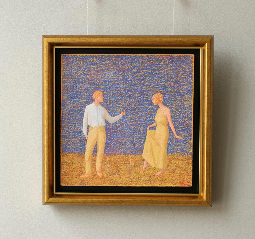 Mikołaj Kasprzyk - Dance lesson (Oil on Canvas | Size: 39 x 39 cm | Price: 2800 PLN)