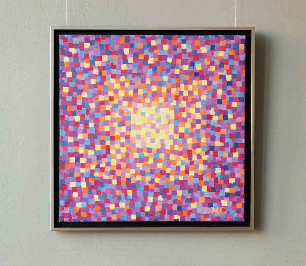 Zofia Matuszczyk-Cygańska - Purple mosaic (Oil on Canvas | Wymiary: 65 x 65 cm | Cena: 8500 PLN)