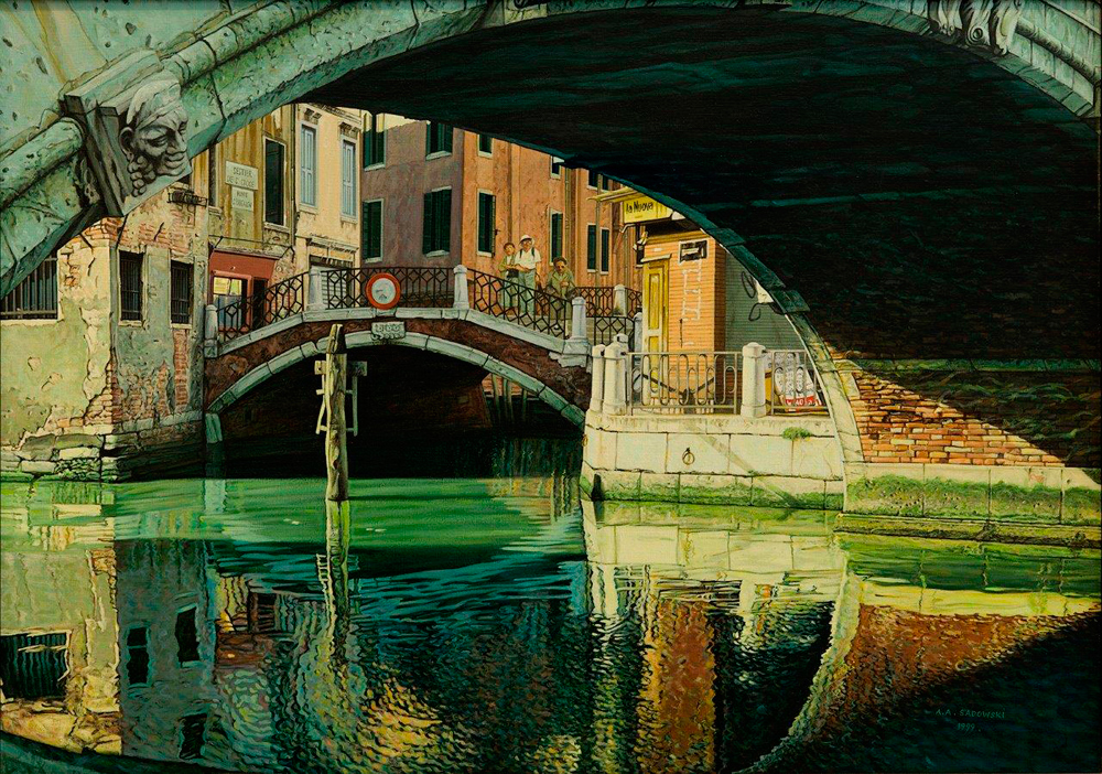 Andrzej Sadowski - Venice, Ponte San Pantalon 1999 (Acrylic on canvas | Größe: 92 x 65 cm | Preis: 14000 PLN)