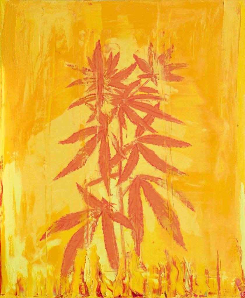 Jacek Łydżba - Marijuana III (Oil on Canvas | Size: 100 x 120 cm | Price: 7000 PLN)