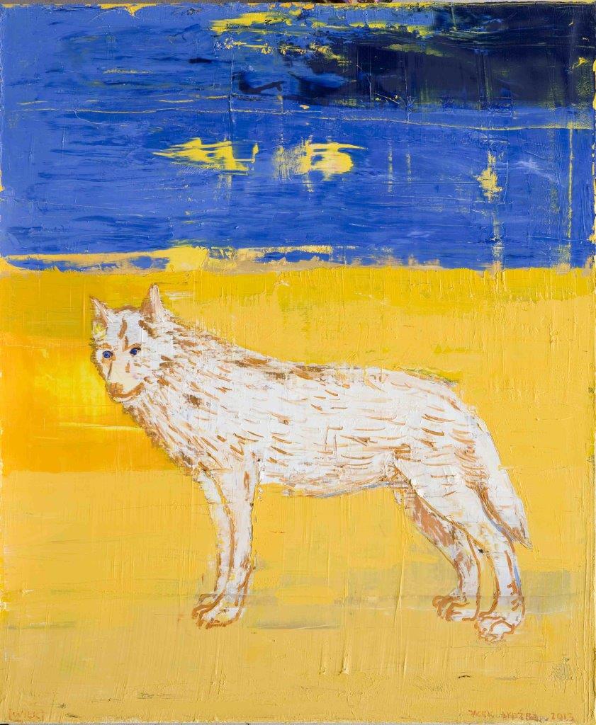 Jacek Łydżba - Wolf II (Oil on Canvas | Size: 100 x 120 cm | Price: 7000 PLN)