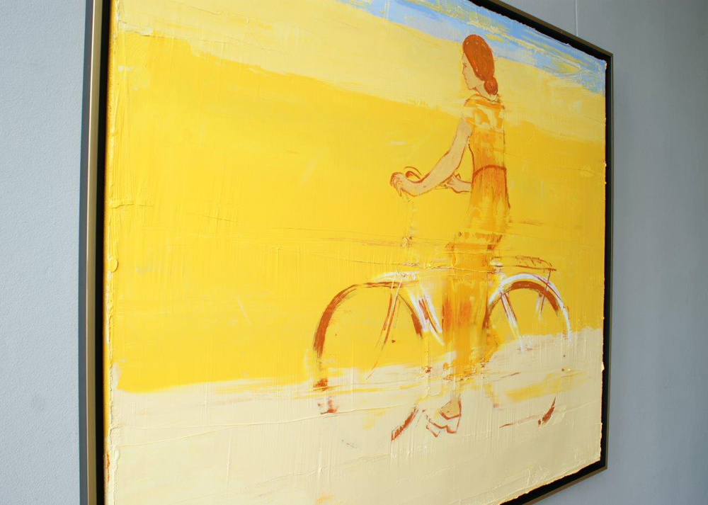 Jacek Łydżba - Cyclist (Oil on Canvas | Size: 125 x 105 cm | Price: 8000 PLN)
