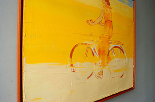 Jacek Łydżba : Cyclist : Oil on Canvas
