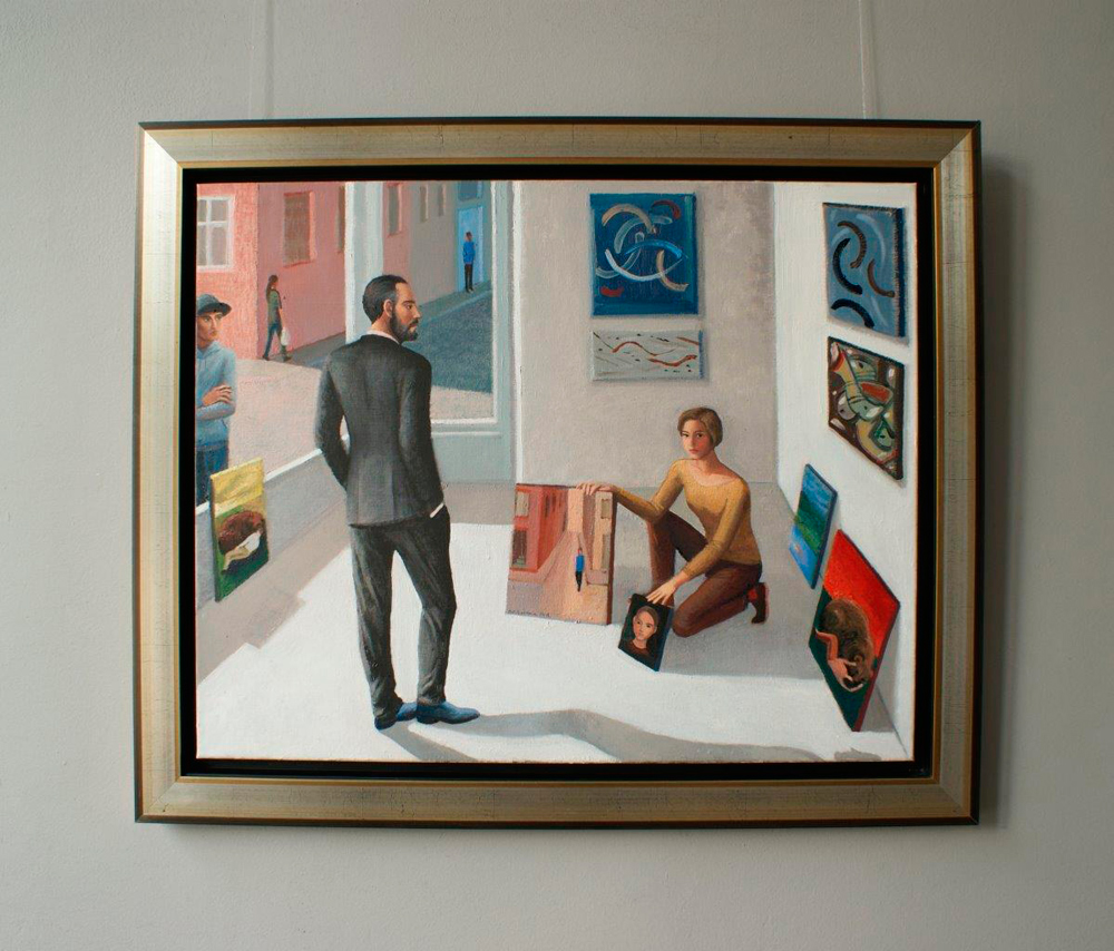 Katarzyna Karpowicz - In the gallery (Oil on Canvas | Size: 95 x 79 cm | Price: 6000 PLN)