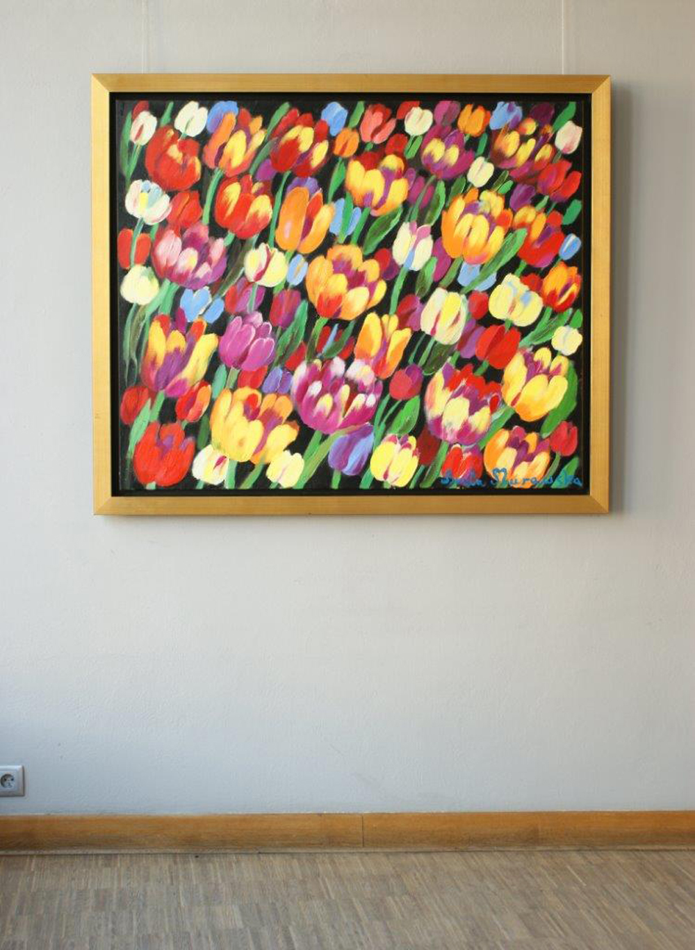 Beata Murawska - Spectacular tulips (Oil on Canvas | Size: 134 x 114 cm | Price: 7500 PLN)