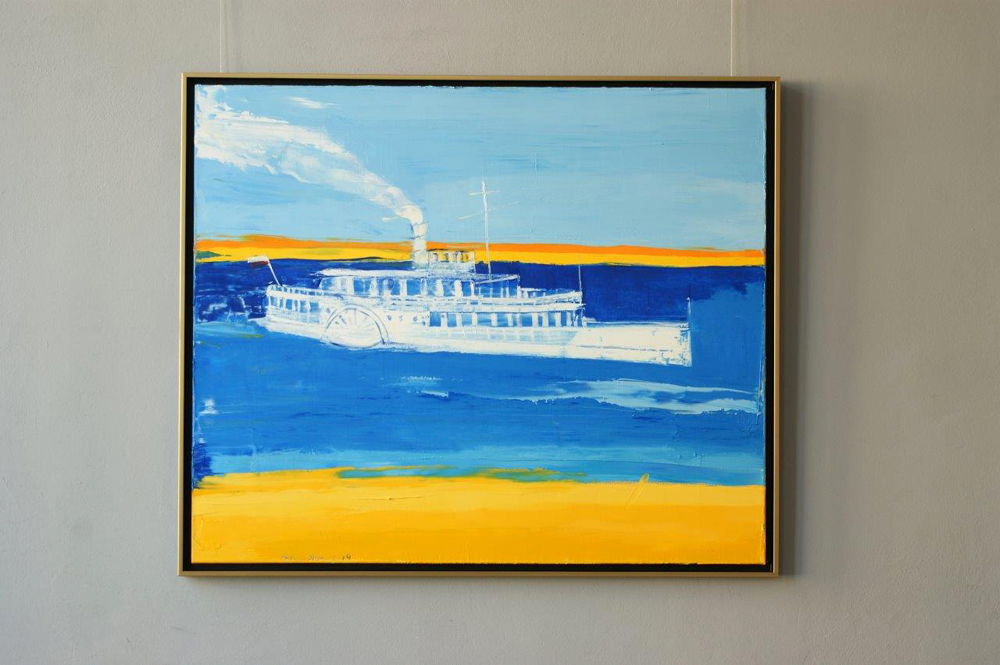 Jacek Łydżba - River ship (Oil on Canvas | Size: 125 x 105 cm | Price: 7000 PLN)