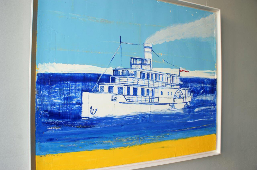 Jacek Łydżba - River ship (Oil on Canvas | Size: 126 x 106 cm | Price: 7000 PLN)