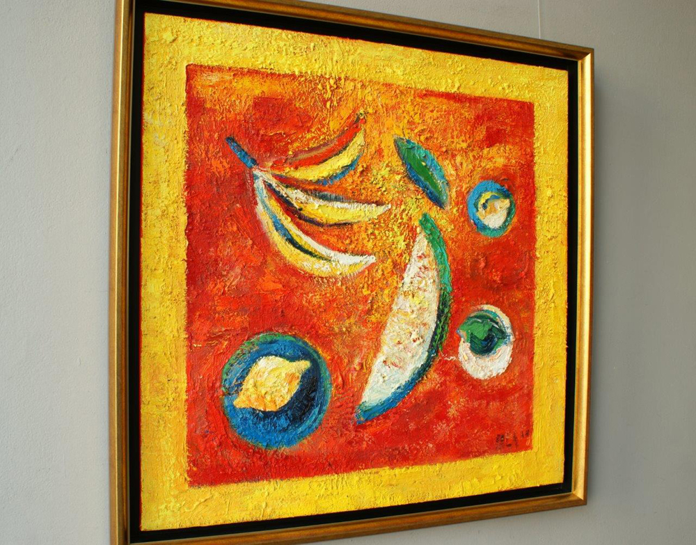 Darek Pala - Tropical still life (Oil on Canvas | Size: 90 x 90 cm | Price: 8000 PLN)