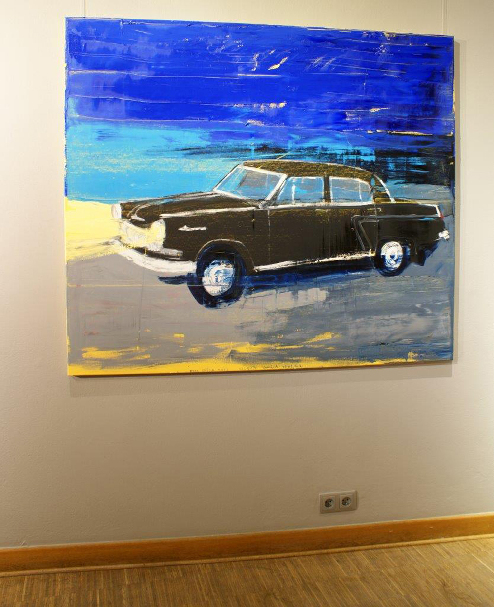Jacek Łydżba - Black Volga (Oil on Canvas | Größe: 150 x 130 cm | Preis: 9000 PLN)
