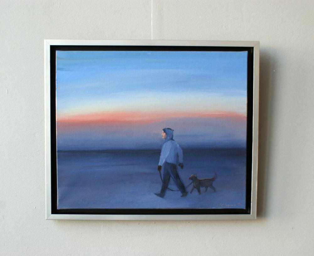 Katarzyna Karpowicz - Walk the dog (Oil on Canvas | Wymiary: 50 x 40 cm | Cena: 2800 PLN)