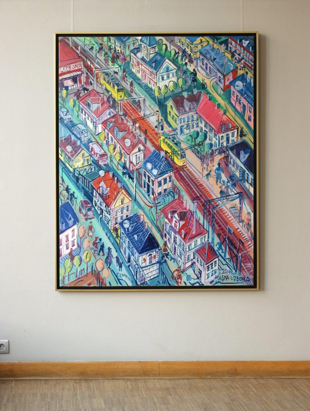 Edward Dwurnik - Warsaw - Lisabon (Oil on Canvas | Size: 120 x 151 cm | Price: 46000 PLN)