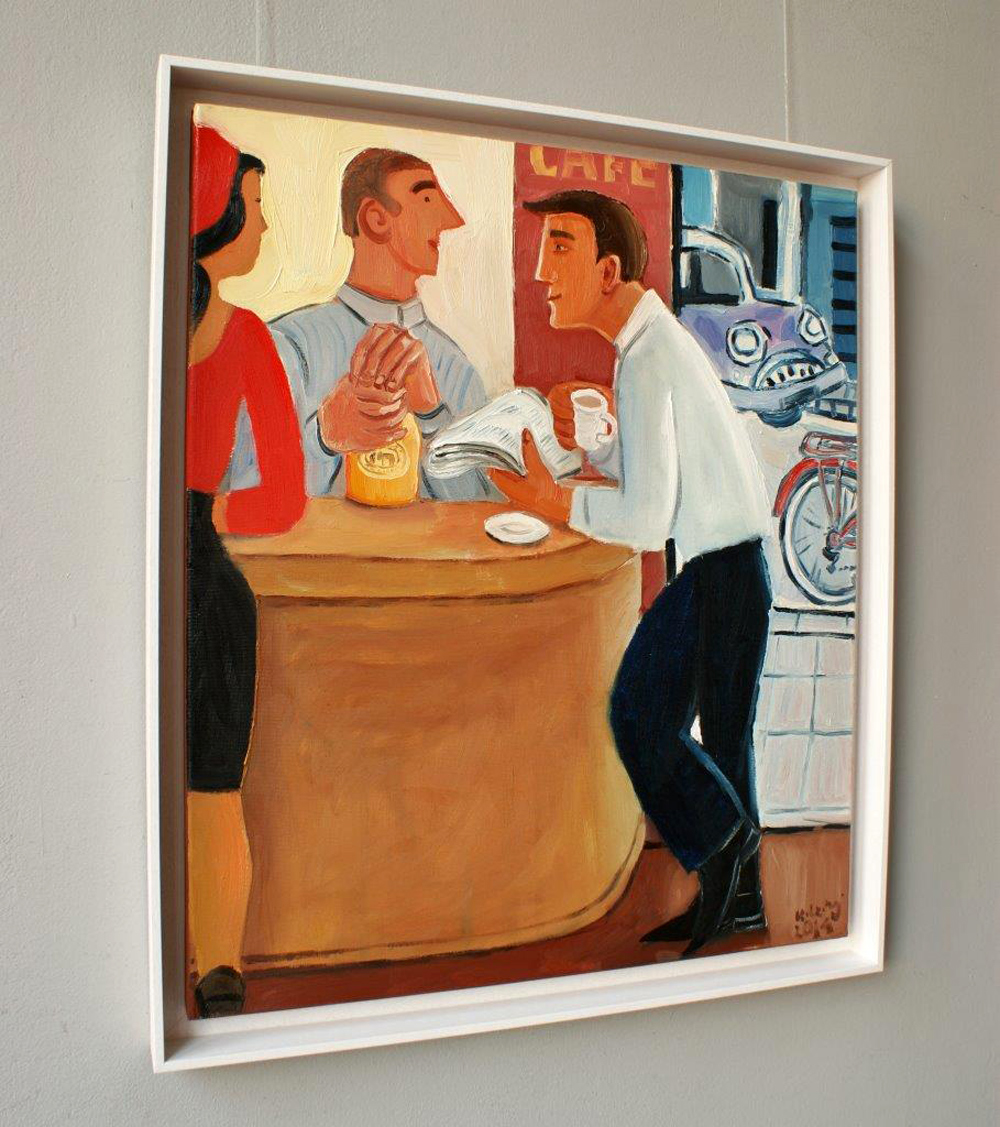 Krzysztof Kokoryn - Quick coffee (Oil on Canvas | Größe: 66 x 76 cm | Preis: 6400 PLN)