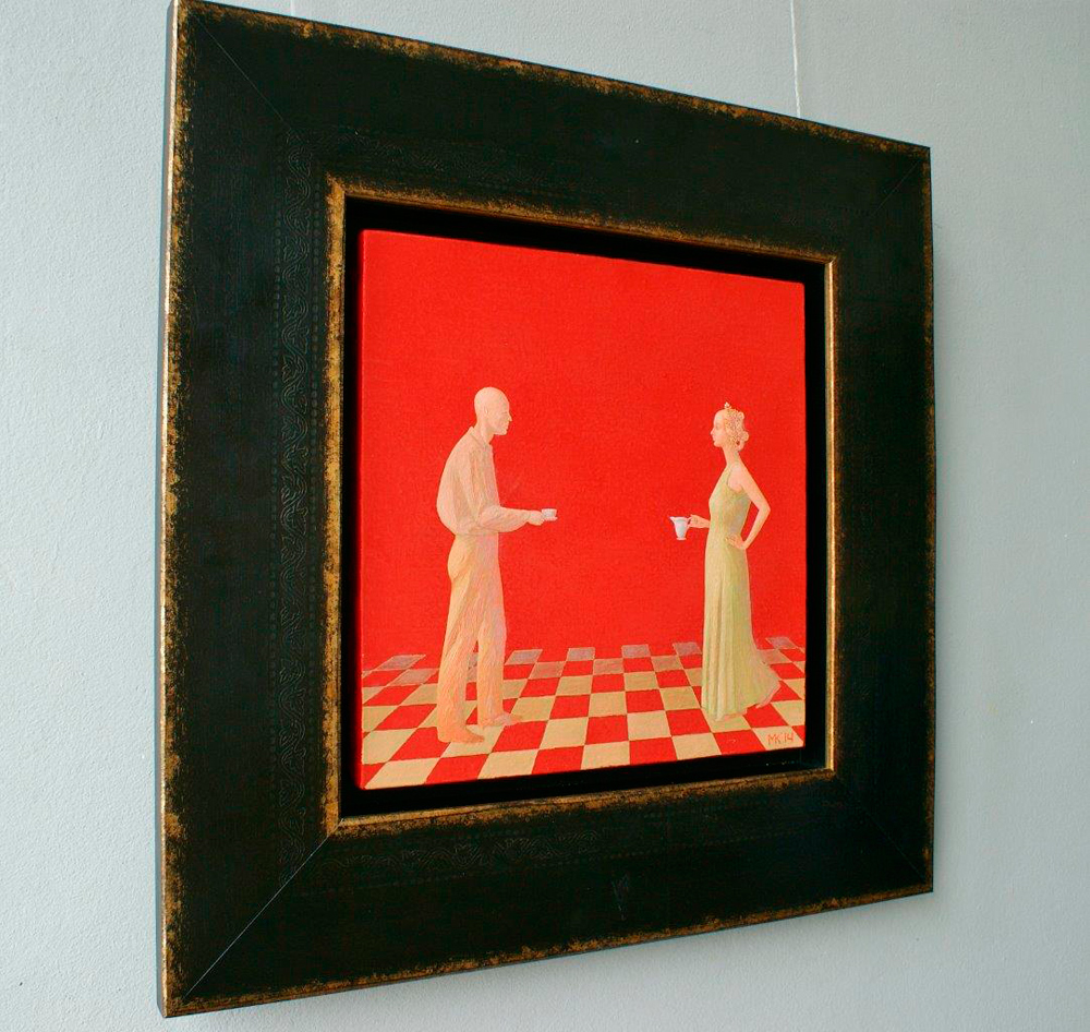 Mikołaj Kasprzyk - Coffee (Oil on Canvas | Wymiary: 52 x 52 cm | Cena: 3200 PLN)