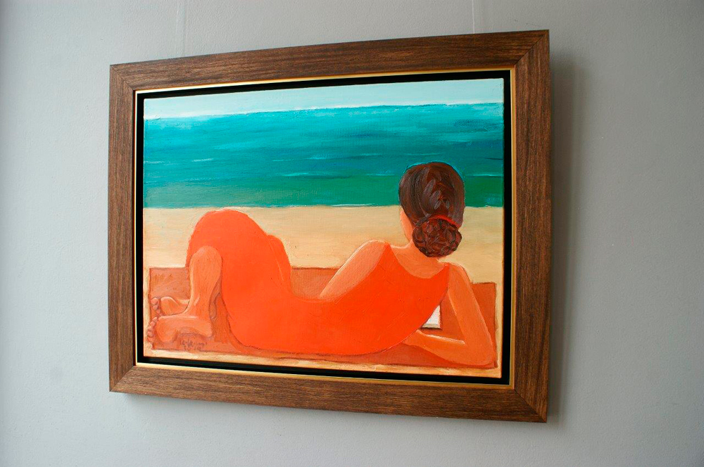 Krzysztof Kokoryn - Staring at the sea (Oil on Canvas | Wymiary: 98 x 78 cm | Cena: 7500 PLN)
