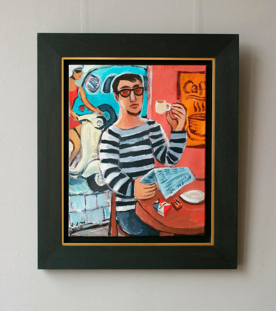 Krzysztof Kokoryn - The first coffee (Oil on Canvas | Größe: 58 x 68 cm | Preis: 6400 PLN)