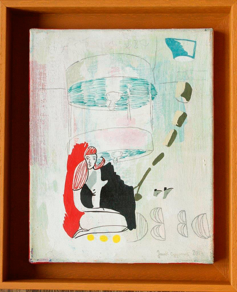Jacek Cyganek - This day is going to take, the evening did not begin (Tempera on canvas | Size: 26 x 30 cm | Price: 600 PLN)