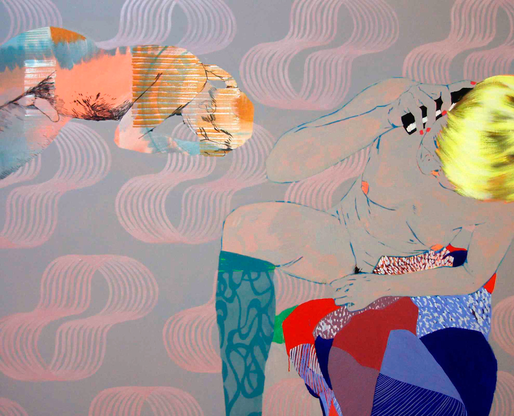 Agnieszka Sandomierz - Call (Tempera on Canvas | Wymiary: 160 x 130 cm | Cena: 11000 PLN)