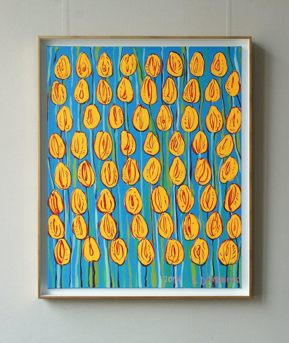 Edward Dwurnik - Yellow tulips (Oil on Canvas | Size: 71 x 87 cm | Price: 12000 PLN)