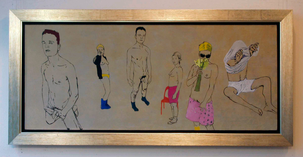 Agnieszka Sandomierz - Fries (Tempera on Canvas | Size: 135 x 75 cm | Price: 6000 PLN)